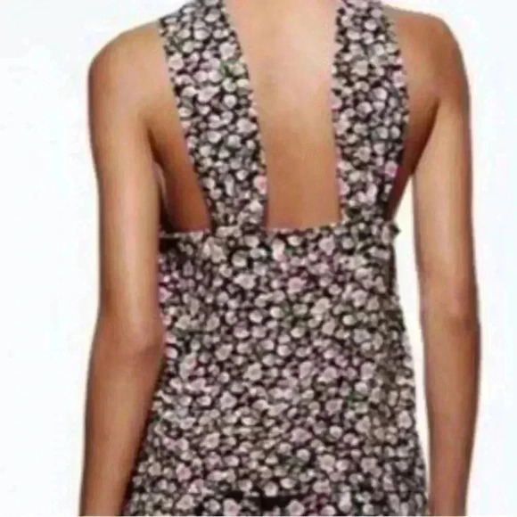 FREE 🆕Women’s  Zara Cross Over Grecian Floral Top - Picture 2 of 10